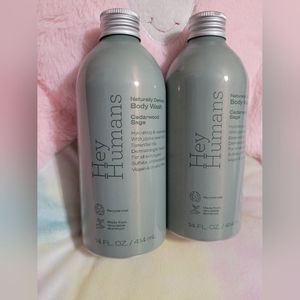 2 Hey Humans! Naturally Derived Bodywash. Cedarwood Sage. New